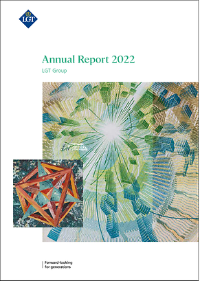 The cover image of the LGT Annual Report