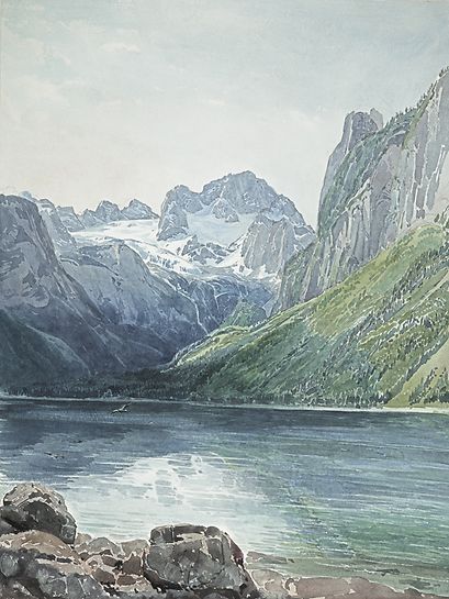 Gemälde eines Bergsees