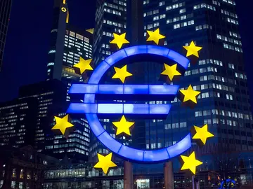 ECB sign at night
