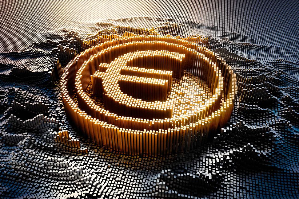 visualization of a digital euro