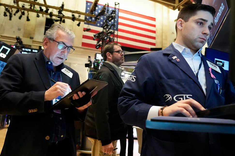 Traders on the New York Stock Exchange shortly before the most recent US interest rate increase in May 2023 