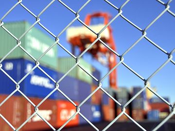 Sicherheitszaun für Containerlager