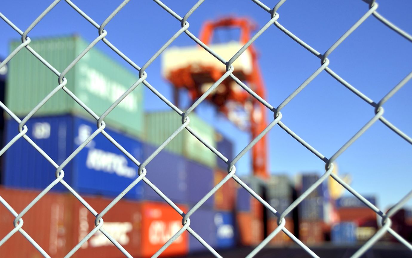 Sicherheitszaun für Containerlager