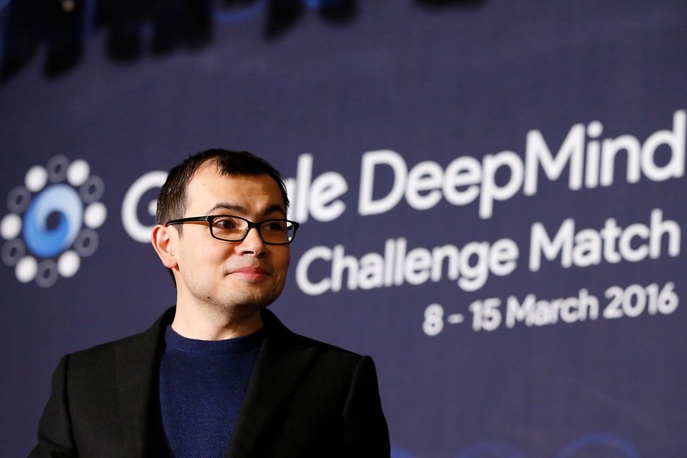 Demis Hassabis in 2016 during the match