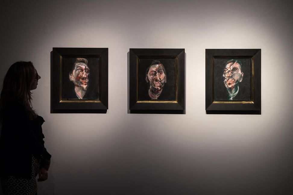 Die drei Bilder "Three Studies for a Portrait of George Dyer" von Francis Bacon