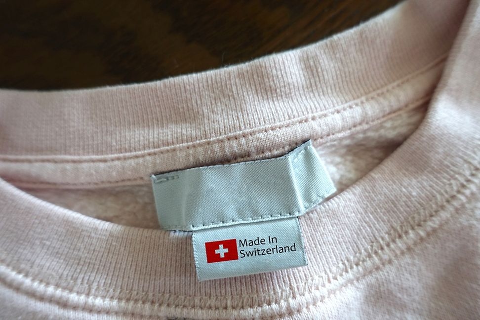 Made in Switzerland Etikett