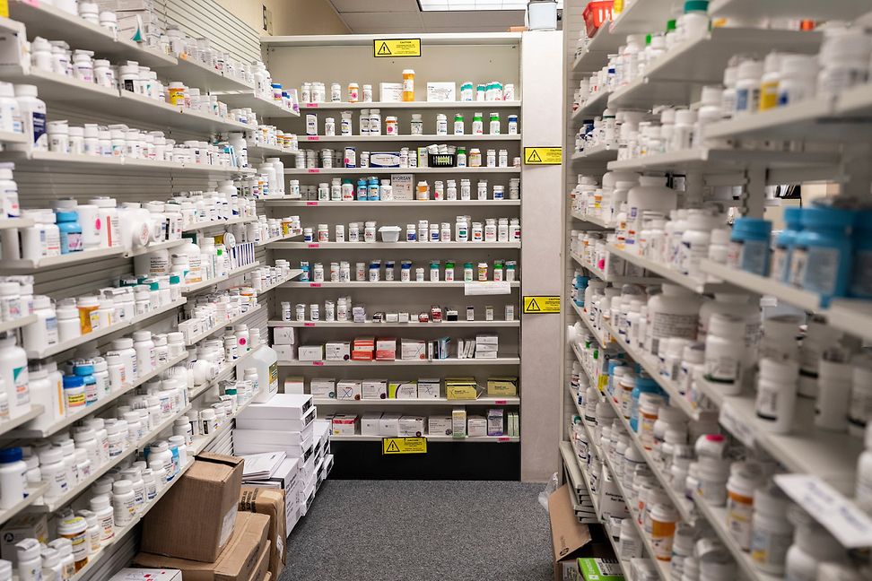 Prescription drugs at a pharmacy in Albuquerque, New Mexico