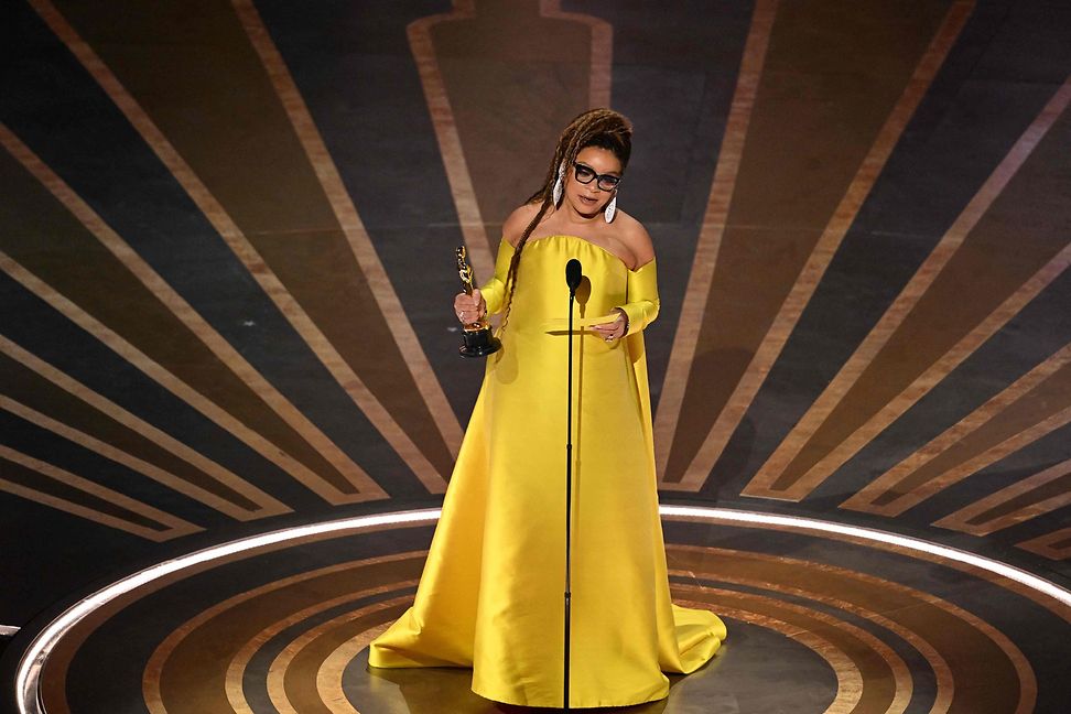 Ruth E. Carter during her acceptance speech at the Oscars 