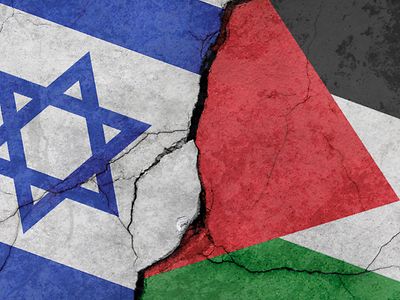 Isreal und Palästina Flagge