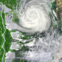 Satellitenbild eines Taifuns