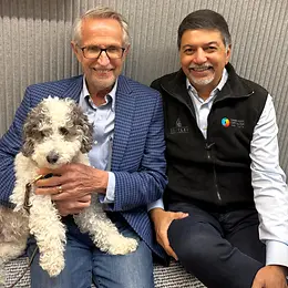 Bob, Raj and dog