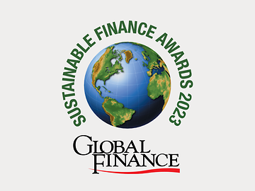 Gobal Finance の持続可能ファイナンスアワードの表彰ロゴ