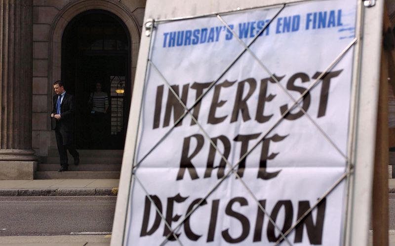 Interest rate decision sign